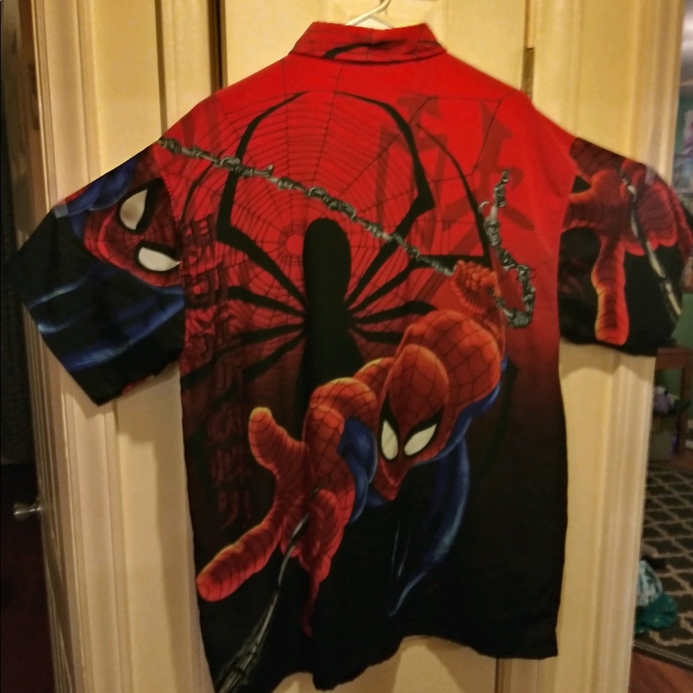 Spider-Man button up short sleeve. Lightly used